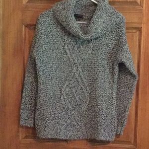 Warm, grey/black variegated sweater